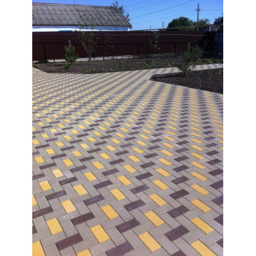 Плитка тротуарная вп  Кирпич 200*100*60 (жёлтый) НОВАЯ ФАСКА (648/660 шт/п, 12,96/13,2 м2)