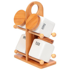 Набор для специй 4 предмета на подставке 27х19х9см (326043)