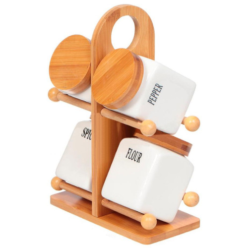 Набор для специй 4 предмета на подставке 27х19х9см (326043)