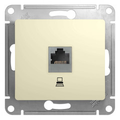 Розетка PC GLOSSA бежевый GSL000281K