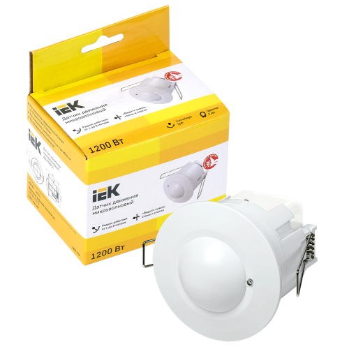 МВ-Датчик движ. 1200Вт (обзор=360гр./дальн.=8м) IP20 бел. IEK LDD11-301MB-1200-001 (516971)