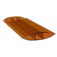 Поликарбонат сот. H-профиль 6-8мм, 6м коричневый