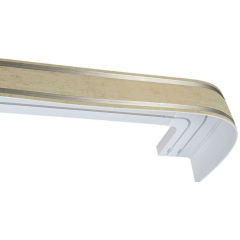 Карниз Ле-Гранд Лайн 2,4м (2ряд) айвори с поворотами (5)