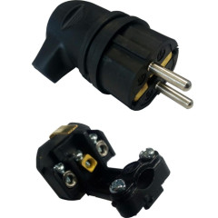 Вилка AY-KA 2P+E угловая 16А каучук IP44 (Турция) 5511200