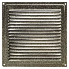 Решетка металлическая с сеткой 175*175ВР бронза