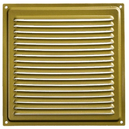 Решетка металлическая с сеткой 100*100ВР золото