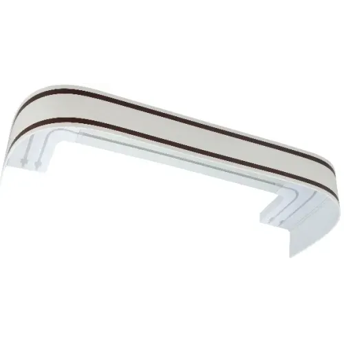 Карниз Ле-Гранд Лайн 3,0м (2ряд) жемчуг/орех с поворотами (5)