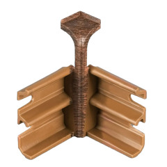 Угол внутренний для вспененного плинтуса Классик Софт 80мм/Орех 224