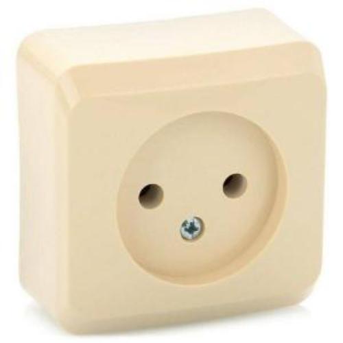 Розетка О/У 2P ЭТЮД слон.кость PA16-001K (67456)