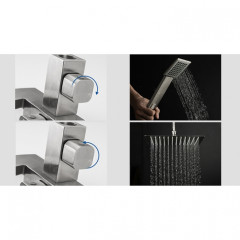 Душевая стойка FRAP F24803 нерж. сталь, сатин