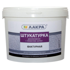 Штукатурка Лакра фактурная декоративная с эффектом шубы белая 15 кг