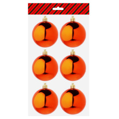 Шары новогодние СНОУ БУМ (372-482) 6шт, 7см, пластик, бронза