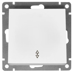 Переключатель 1-кл Universal Афина 10А белый A0025