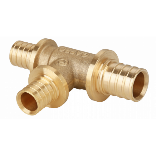 Тройник аксиальный латунный GAPPO ф 16 мм