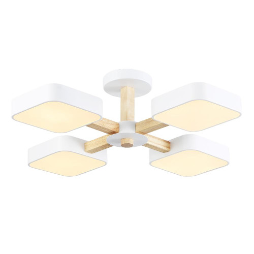 Светильник AMBRELLA FL4879/4 WH/WD 24W 3000-6000K d610 белый/дерево
