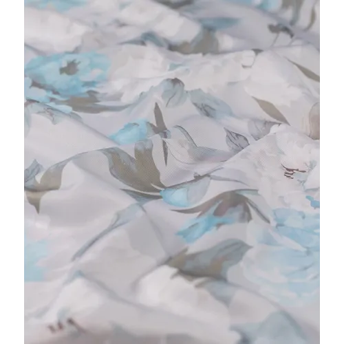 Портьера Ле-Гранд Букет адверта 150*260 голубой