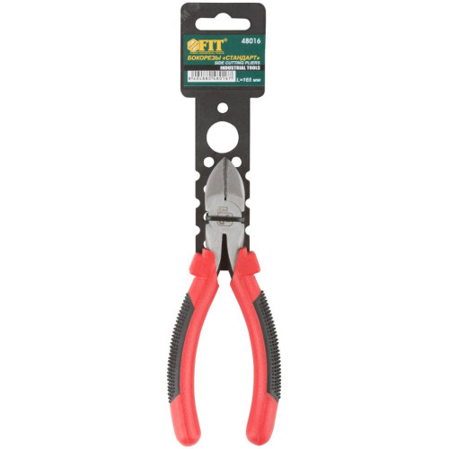 Бокорезы FIT Стандарт 165 мм красно-черная ручка, полированная сталь (48016)