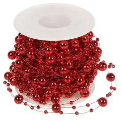 Бусы новогодние 1500см Капли росы красные Y4-9349 (502798)