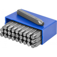 Набор клейм буквенных Зубр латиница 6 мм (21505-06)