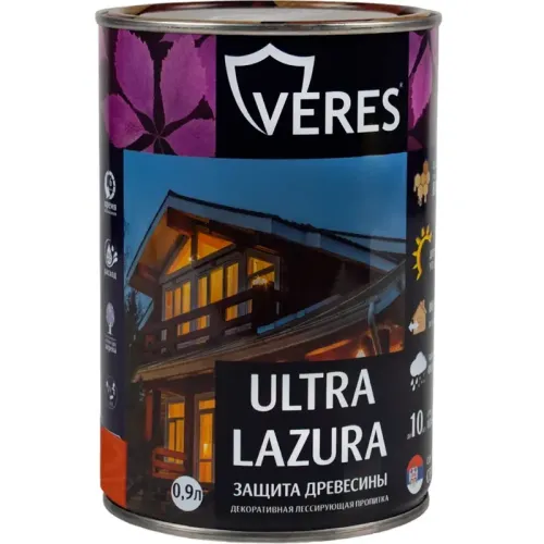 Декоративная пропитка для дерева Veres Ultra Lazura №17 Золотой бор 0,9 л