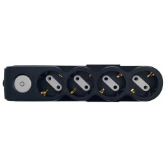 Колодка 4-пост 2P+E OVIVO выкл черный 700-080000-124