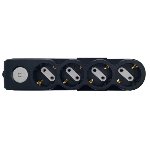 Колодка 4-пост 2P+E OVIVO выкл черный 700-080000-124