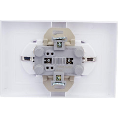 Розетка 2-ая 2P+E Universal Афина 16А в сборе бел.A0128