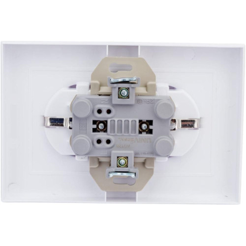 Розетка 2-ая 2P+E Universal Афина 16А в сборе бел.A0128