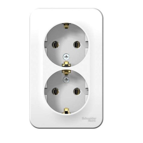 Розетка О/У 2-ая 2P+Е BLANCA бел. SchE BLNRA010211