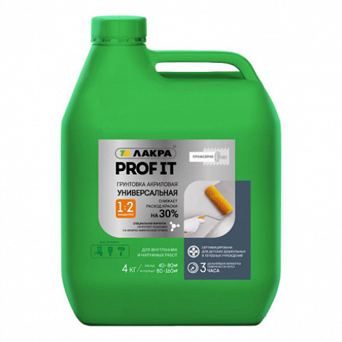 Грунт ЛАКРА акриловый универсальный PROF IT 4 кг