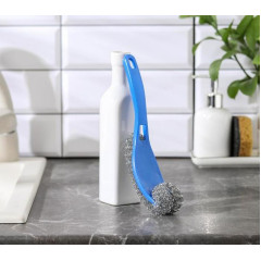 Мочалка для посуды металлическая с ручкой (1406047)