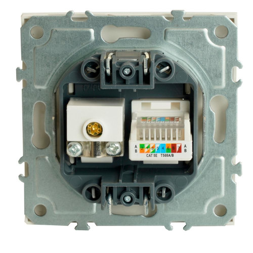 Розетка PC+TV ЭМИЛИ белый RST00-5106-01