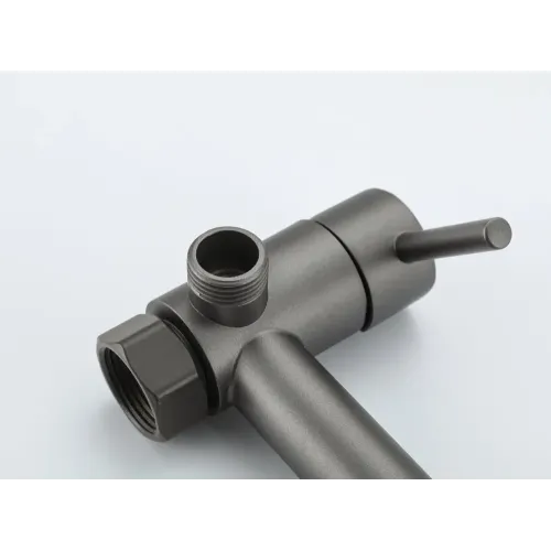 Душ гигиенический FRUD R7503-9 со смесителем, оружейная сталь