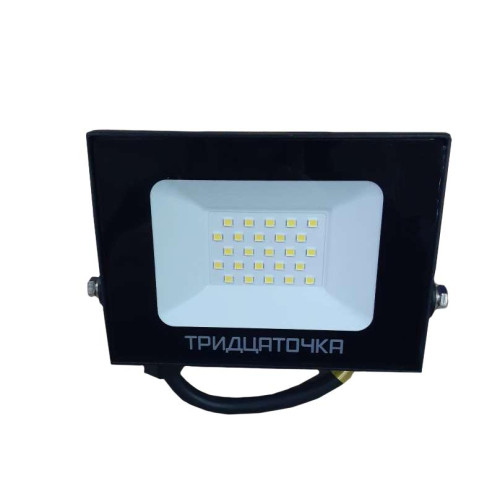 Прожектор (LED) 30Вт 2550лм дневн. 5000К IP65 черный Фарлайт