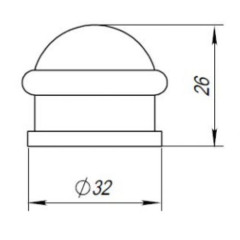 Упор дверной PUNTO DS PF-26 CP-8 хром (34717)