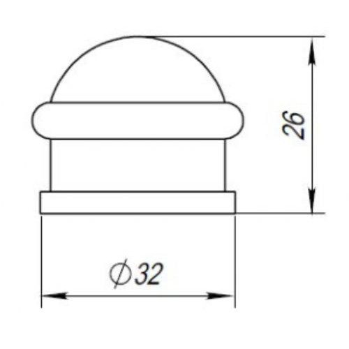 Упор дверной PUNTO DS PF-26 CP-8 хром (34717)