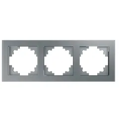 Рамка 3-пост Катрин стекло серебро GFR00-7003-03