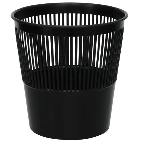 Корзина для бумаг СТАММ 9л сетчатая черная (584828)