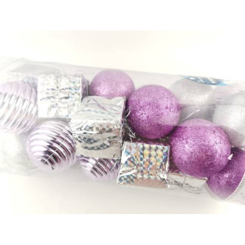 Шары новогодние набор 24шт, ассорти, Арт 31 (8\3263)