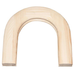 Поручень хвоя кат. Экстра сращ. поворотный 50 х 70 х 180*