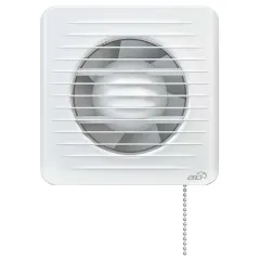Вентилятор осевой вытяжной D100 ERA 4-02 с антимоскитной сеткой, шнуровым тяговым выключателем