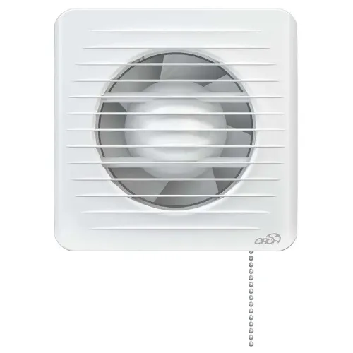 Вентилятор осевой вытяжной D100 ERA 4-02 с антимоскитной сеткой, шнуровым тяговым выключателем