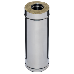 Дымоход сэндвич труба 0,8мм Ф115*200 L=0,5м нержавеющая сталь (Феррум)