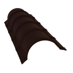Конек полукруглый малый 2м, 0,5мм Satin (RAL 8017 Шоколад)