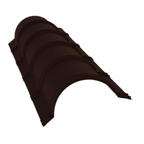 Конек полукруглый малый 2м, 0,5мм Satin (RAL 8017 Шоколад)