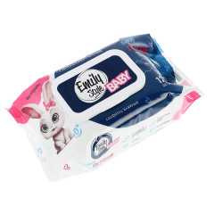 Салфетки влажные Emily Style Лайт детские, без отдушки с клапаном 120шт (914-059)