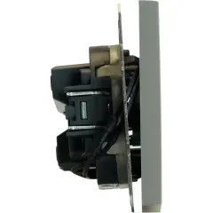 Выключатель 1-кл ЭМИЛИ с подсветкой платиново-серый RSW10-5101-10