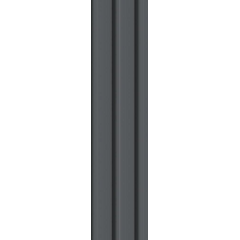 МДФ Реечная STELLA Профиль Стартовый Beats De Luxe Black Lead 2700*66,5/61*16 (в уп. 4шт.)