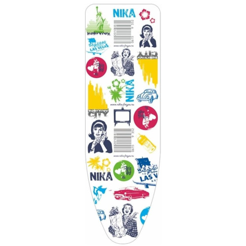 Гладильная доска NIKA Н3 122х34,5см подставка, гладильный рукав, встроенная розетка (291221)