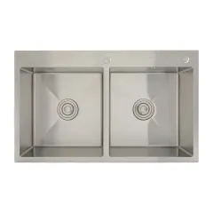 Мойка нерж. врезная GAPPO 83х50х21,5 см тол. 3 мм, сатин (сифон, коландер) GS8350